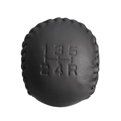 For Toyota Lexus Scion 5 Speed PU Leather Car Gear Shift Knob Stick Head Black