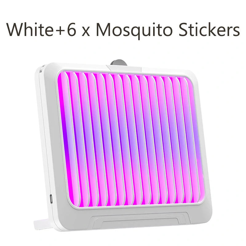 Powerful High Voltage Mosquito Lamp 3000V Indoor and Outdoor Use with Insect Attractant Noiseless Operation Safety Plastic Casing USB Powered Versatile Setup Options in Black or White