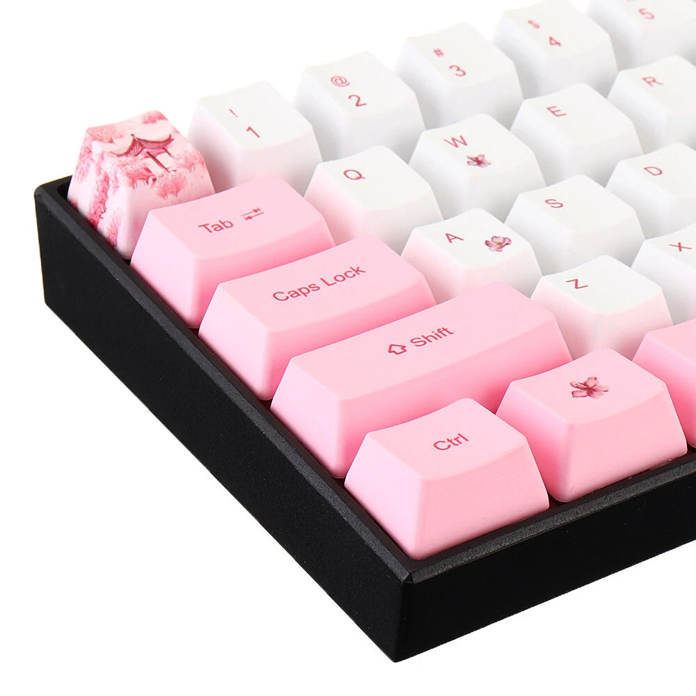 72 Keys Young Girl PBT Keycap Set OEM Profile Sublimation Custom Keycaps for Mechanical Keyboards