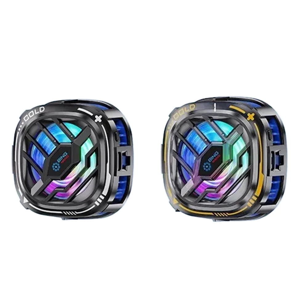 2-in-1 Magnetic Mobile Radiator Cooling Fan for iPhone Tablet Galaxy Huawei Mobile Phone Tablet Computer General Game Cooling