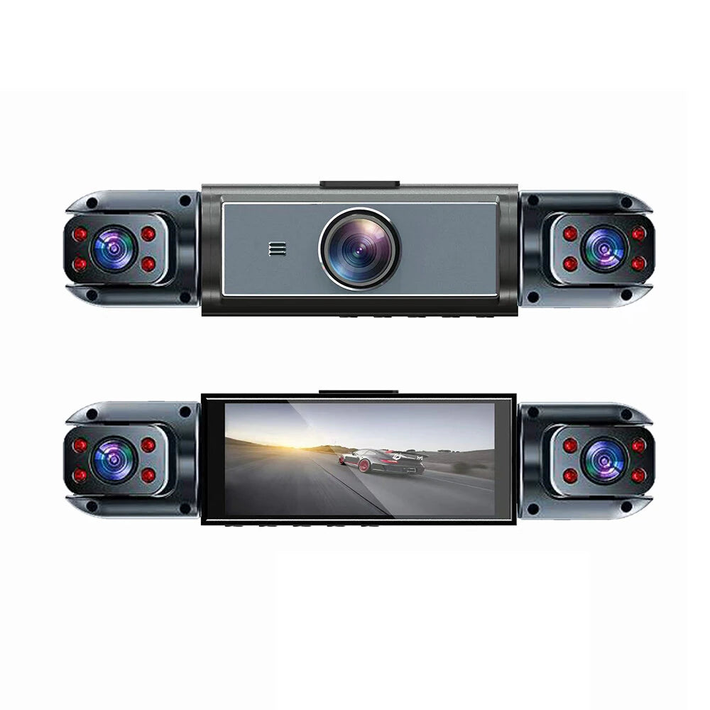 4 Lens Car Dash Cam Front Back Left Right Driving Recorder DVR Motion Detection Loop Recording Night Vision Mobile App Wide Angle Camera With / Without Wifi