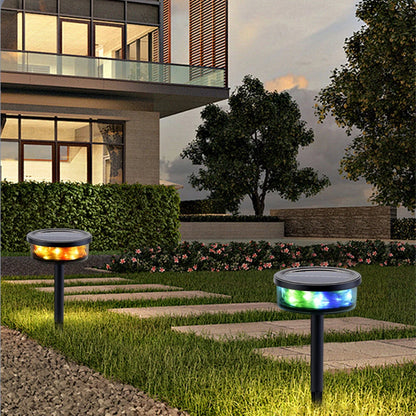 Elfeland LED Solar Lawn Lights with Built-in 8m LED Light String Waterproof Outdoor Pathway Patio Backyard Villa Garden Decoration Light