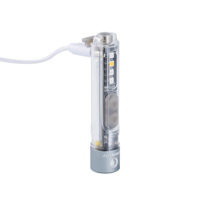 Lumintop Black Cat 400LM 90M LED Keychain Flashlight with Magnetic Base USB Rechargeable Super Bright Portable Mini Torch for Camping and Outdoor Activities