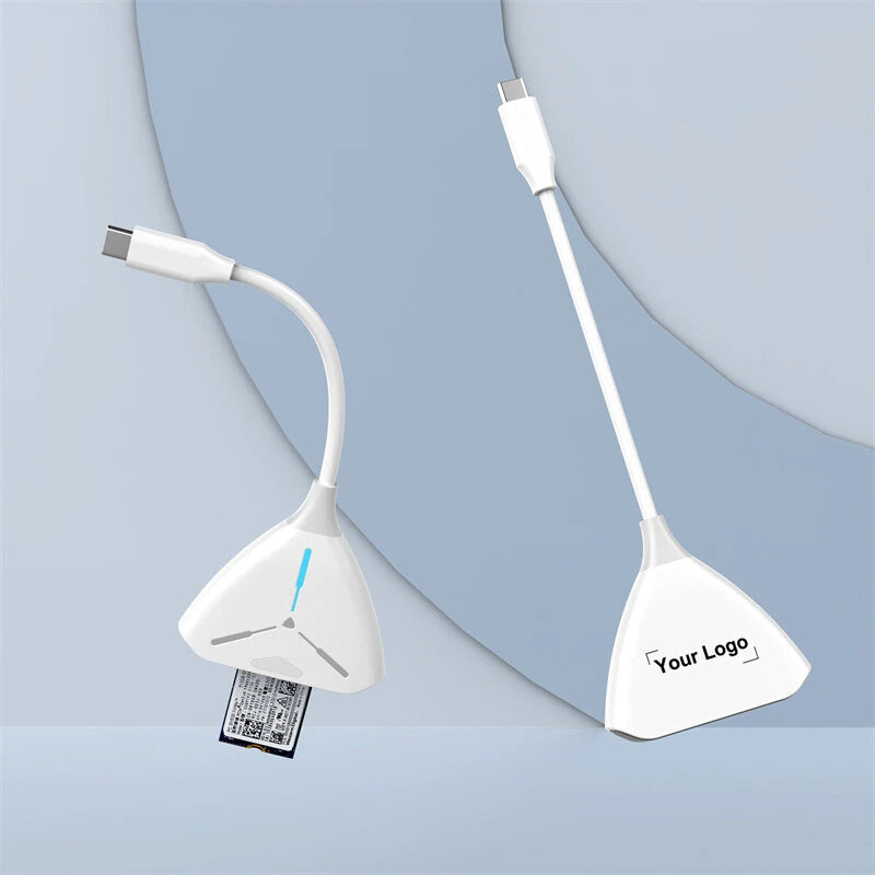 Rocketek ME908 M.2 NVMe SATA Dual Protocol SSD Enclosure Multi Card Reader USB3.1 Gen2 10Gbps Fast Data Transfer Portable Tool Free Solid State Drive Case