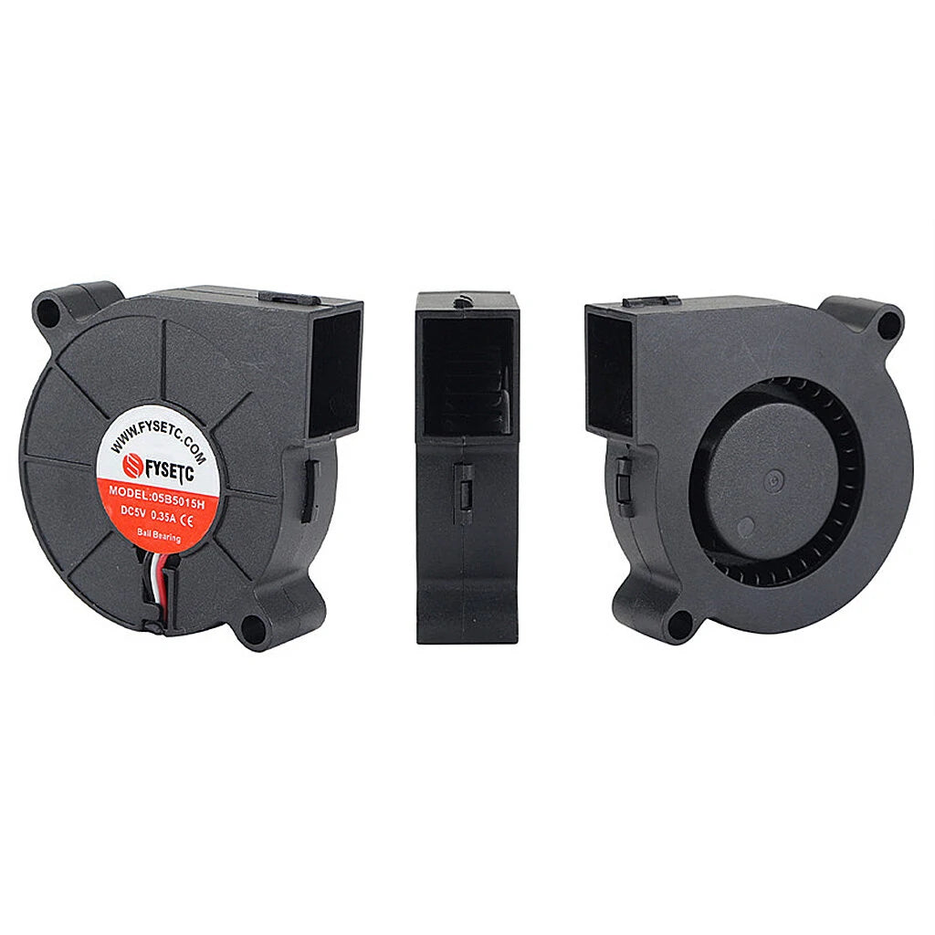 5015 5V Blower Fan 50*50*15mm Dual-ball Turbo Cooling Fan for MK3S+ 3D Printer Cooler Radiator Low Noise