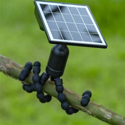 Elfeland Solar Octopus Spotlight With 3 Flexible Tentacles for Wrapping 360 Rotatable Head IP44 Waterproof for Garden Camping Decor