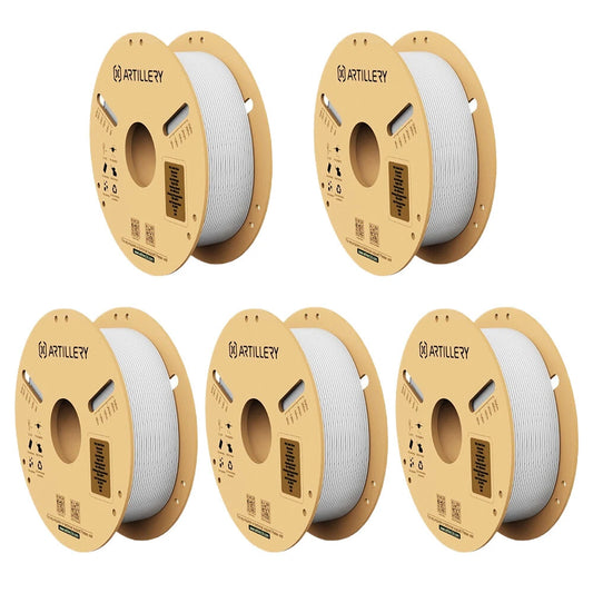 Artillery PLA 3D Printer Filament 1.75mm 5KG White High Precision Eco-Friendly Zero Bubble Perfect for Models and Mechanical Parts