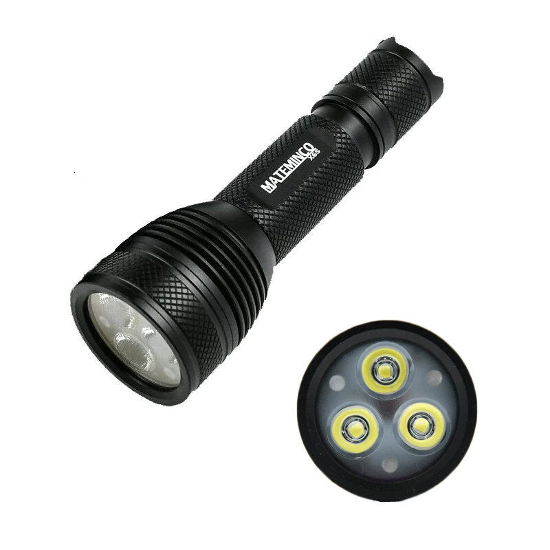 MATEMINCO X6S 3*LED 3000LM Ultra Bright EDC LED Flashlight Small Throw Flood Tactical Flashlight 18650 Battery Mini Torch Strong Searching Floodlight