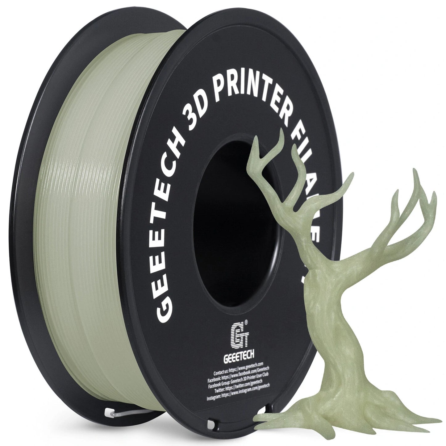 [EU Direct]Geeetech Glow PLA Green 1.75mm 1kg Glow in dark Green for 3D Printing Night Light Luminous Color 3D Printer Filament