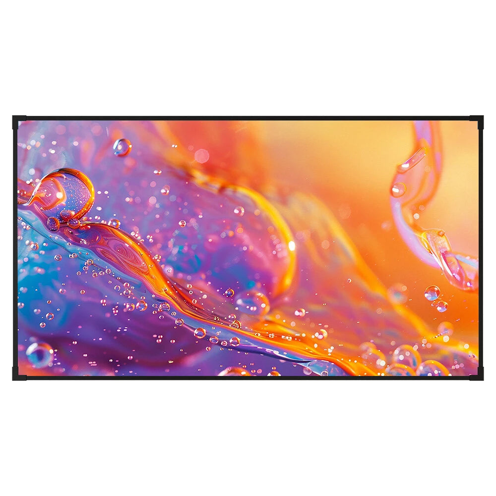 BlitzWolf BW-VS10 100-Inch 4K Narrow-border Projection Screen Gray Crystal Fixed Frame Home Theater for Panasonic Hisense JMGO Formovie Epson  Long focal Laser Projector