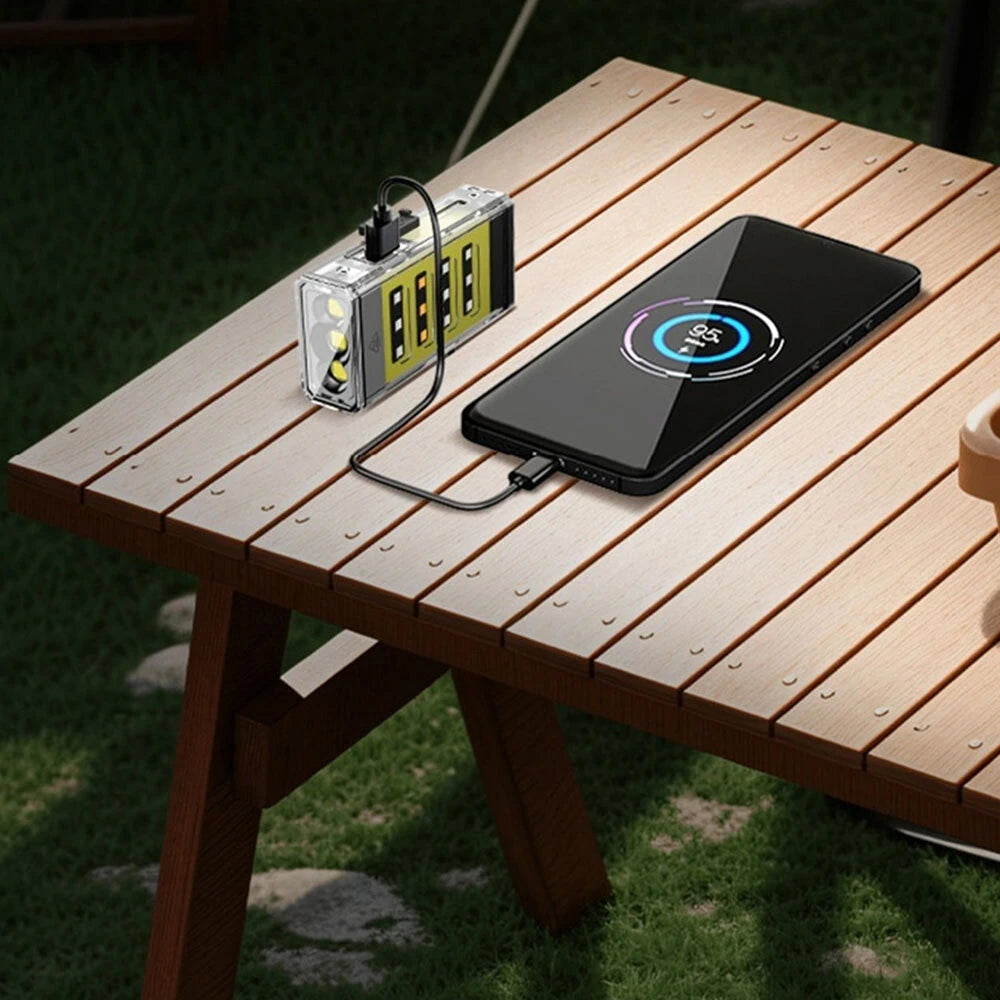 SEEKNITE S300 3600LM Ultra Bright Moonbox Flashlight Type-C Rechargeable 3000mAh Outdoor Camping Fishing Light Source Multi-function Power Bank Function EDC Tool LED Torch Lamp