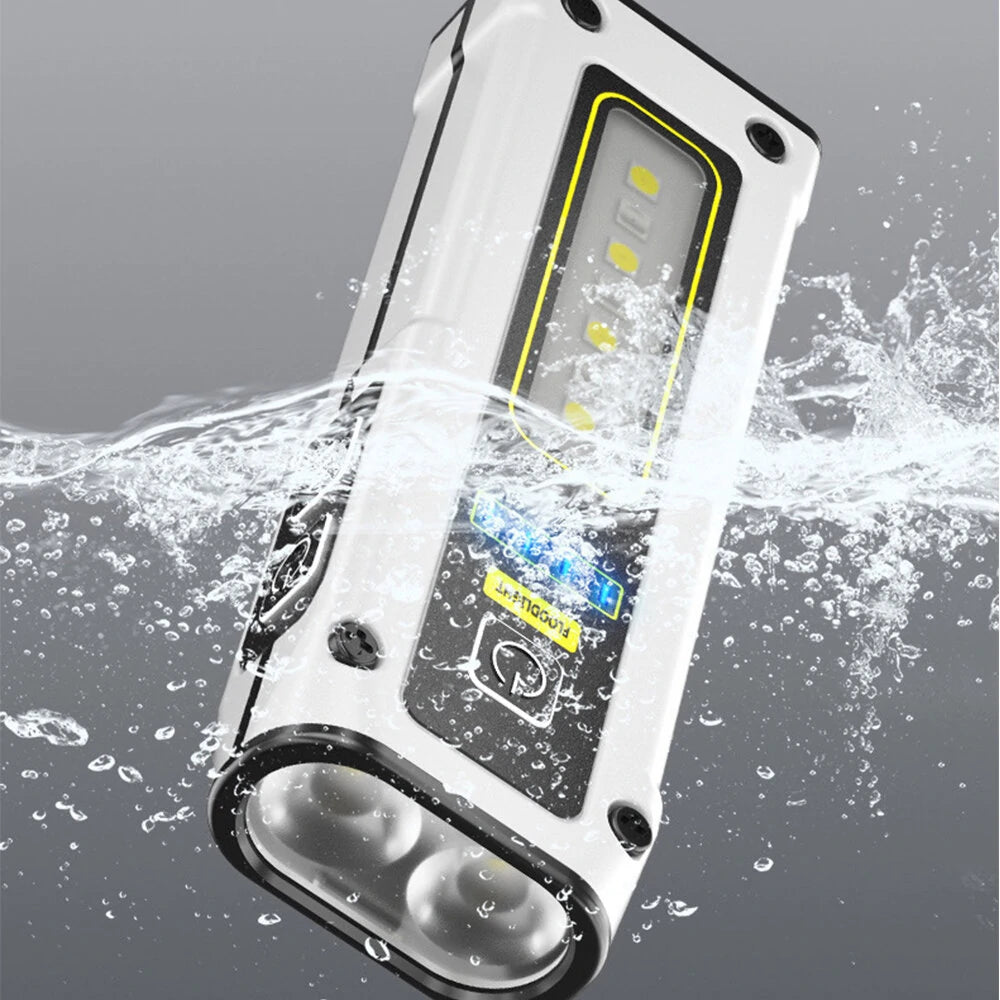 XPG COB LED Flashlight 2000mAh 7Gear Double Light Source Flashlight Mini Torch Magnet Emergency Power Bank Portable Outdoor Camping Light