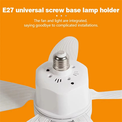 Elfeland E27 LED Ceiling Fan Light Remote Control 3-Speed Fan & 3-Color Temperature Dimmable With 2/4H Timer Removable Blades for Dining Room Bedroom Living Room