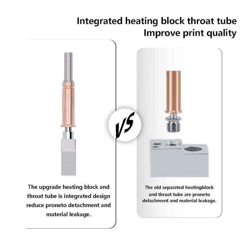 Anycubic Kobra 3 Upgrade Hotend Kit 450C High Temperature Resistance 24V 60W Ceramic Heater Hardened Steel Nozzle Chromium Zirconium Copper Block for PLA ABS PETG TPU PC Nylon PEEK PEI 3D Printer Parts