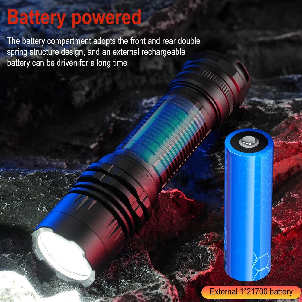 SEEKNITE ST13 1800 Lumens Compact EDC LED Flashlight USB Rechargeable Tactical Mini Torch, 5 Modes Super Bright IPX6 Waterproof for Camping Outdoor Emergency