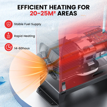 KROAK 5-8KW K-S 12V 24V Diesel Air Heater Thermostat With dapter For Van Trucks RV