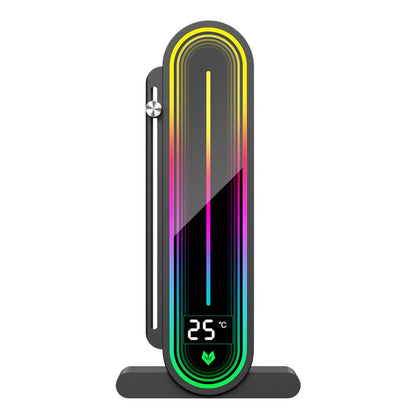 COOLMOON GH3Pro Temperature Display Magnetic Graphic Card Holder Support 5V ARGB Sync Vertical GPU Holder Aluminum Alloy Stand Bracket for Desktop Computer