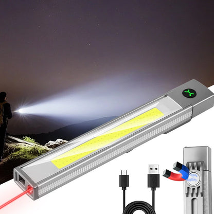Bikight Multifunction Pen Light High-Bright Flood Light Flashlight With Spotlight Type-C Charging Magnetic Absorbing Work Lamp