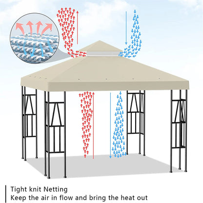 Canopy UV-Resistant Sunshade Cover For Suntime Polenza Patio Gazebo Sunshade Net