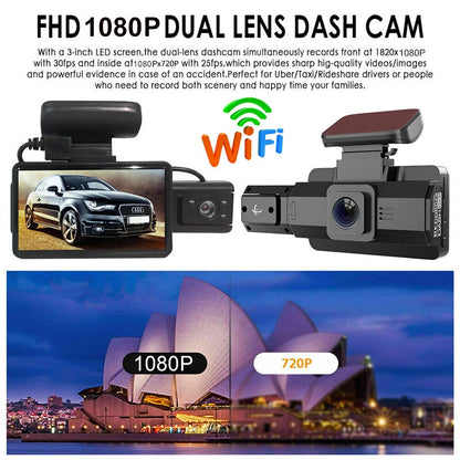A88 3inch 130W Car Dash Cam 1080P HD Camera Motion Detection Parking Monitoring Car DVR