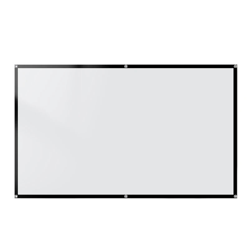 100/120 Inch Portable Foldable HD Projector Screen 16:9 Aspect Ratio Black Backing Outdoor Movie Screen for Home Theater Wide 160 Degree Viewing Angle Easy Installation