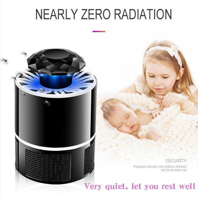 360 LED Portable LED Mosquito Killing Lamp USB Charging Insect Bug Zapper Qiuet Design