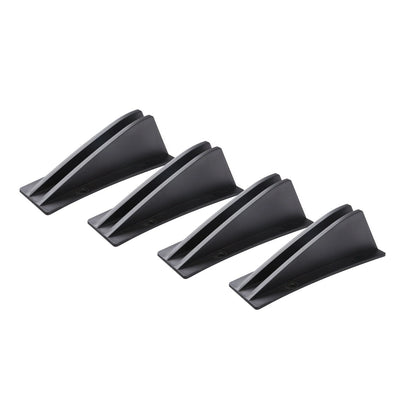 4pcs Universal Lower Rear Body Bumper Diffuser Shark Fin Diffuser Lip Splitter Shark Fins Trim