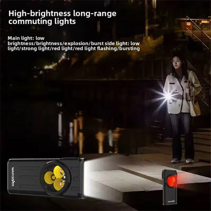 Warstar WT3 260LM EDC LED Keychain Flashlight With White Red Light Type-C Rechargeable Portable Mini Torch Work Light with Magnet for Camping Hiking and Emergency Use