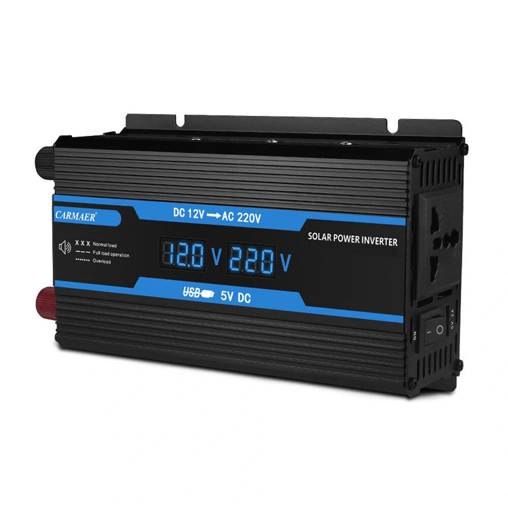 350W Modified Sine Wave Inverter 12V DC To 220V DC Solar Power Inverter With Dual Digital Display
