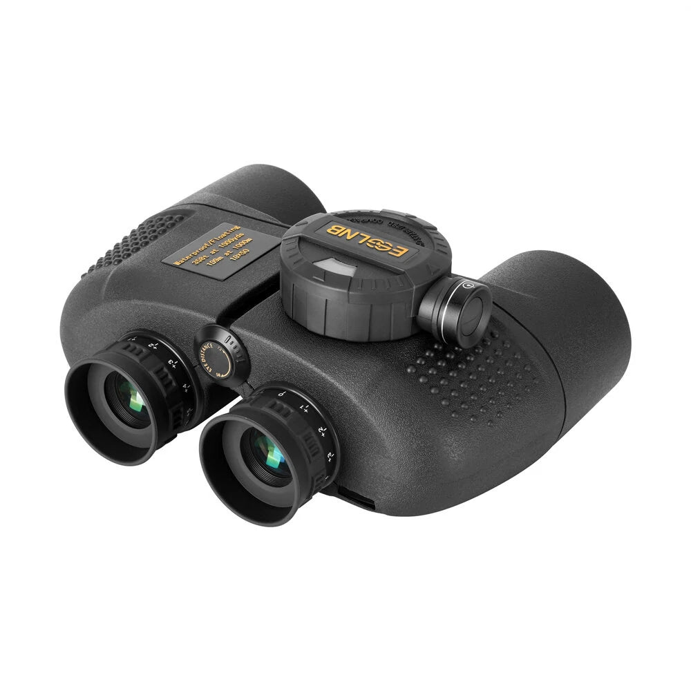 [EU Direct] ESSLNB ES3078 10X50 Powerful Marine Binoculars Military Level With IPX7 Waterproof BAK4 Prism For Rangefinder Compass Low Light Night Vision HD Waterproof Telescope