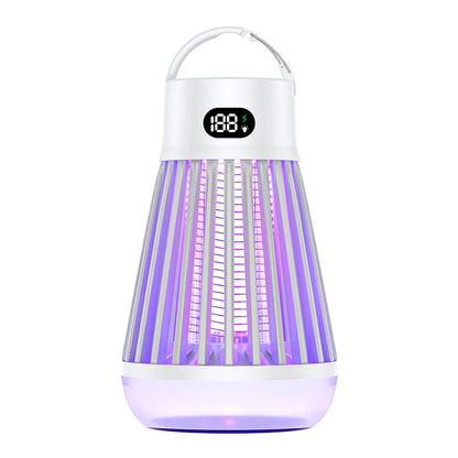 AGSIVO Cordless LED Digital Display Electric Mosquito Bug Zapper Mosquito Killing Lamp Fly Trap Camp Lamp with Rechargeable Battery for Indoor and Outdoor