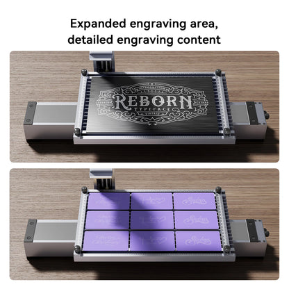 [EU/US Direct]LONGER Nano Slide Extension Rod Module Longer Engraving Platform 300mm Moving Distance 120x330mm Working Area Aluminum Alloy High Speed Type-C Connection Works with 300 Plus Materials Engraving Cutting Machine