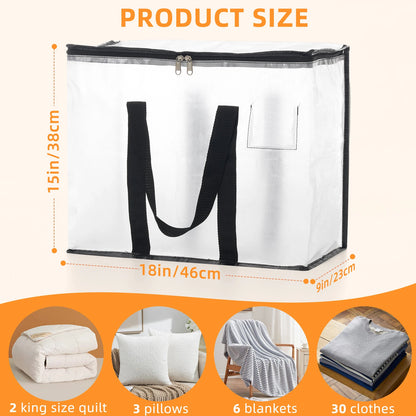 40L 4-Pack Storage Bag Organizer Set Space Saving Foldable Design Includes 38x24x8cm Packaging Lightweight