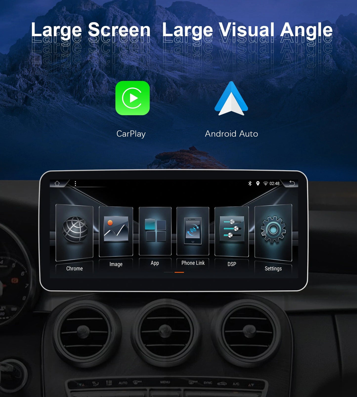 YUEHOO  YH-D071 12.3 inch 2Din 360 Camera Android 12.0 Car Stereo Radio MP5 Player 2.5D IPS Screen 8 Core GPS DSP WIFI BT5.0