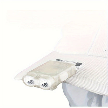 Mini Multifunctional Hat Clip Light Dual Light Source Pocket Flashligh LED Headlight For Outdoor Night Fishing Camping Hiking Emergency Light