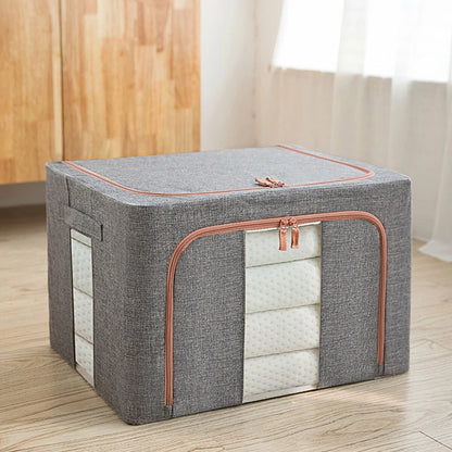 HONEIER 66L Storage Bags Clothes Organizer Storage Containers with Durable Handles Thick Fabric for Clothing Blanket Comforters Bed Sheets Pillows