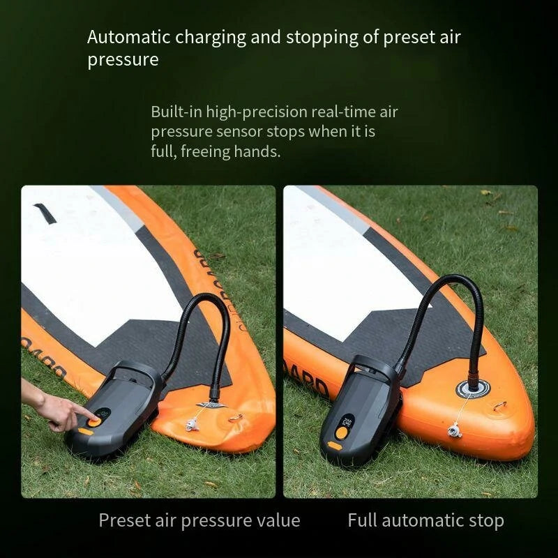20PSI High Pressure SUP Air Pump for Inflatable Stand Up Paddle Boards, Boats,Kayak,12V DC Car Connector Automatic Stop