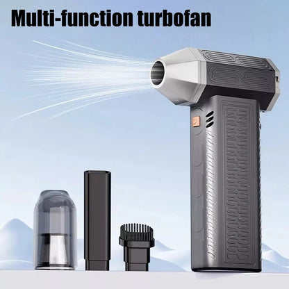 130000RPM  2 In 1 Mini Blower Fan Turbo Jet Fan Brushless Motor Handheld Duct Fan Electric Air Duster Speed Adjustable Cordless Jet Dry Air Blower