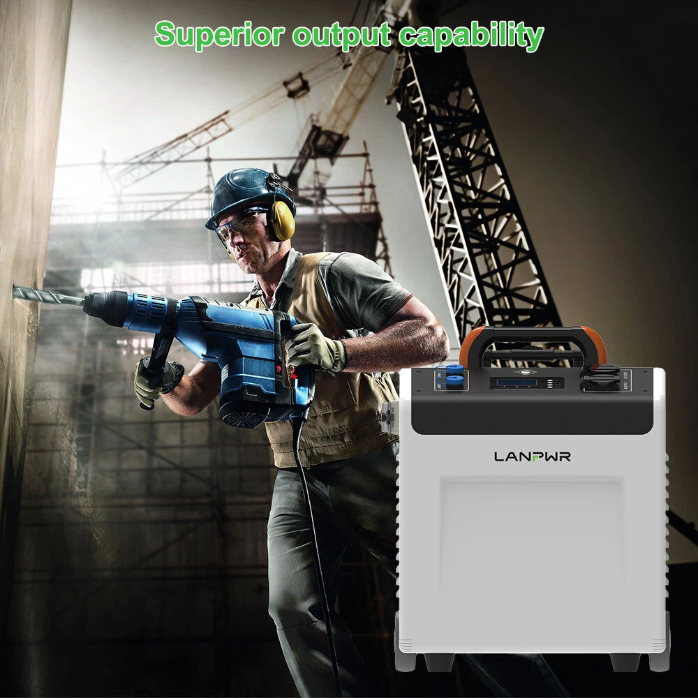 LANPWR UBird-XN-Plus-50E Portable Suitcase Energy Storage System Power Station 5.12kW Energy Storage Battery Solar Compatible Backup Generator Wheels High Capacity