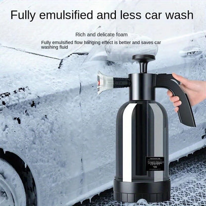 2L Car Washer Handheld High Pressure Foam Car Wash Liquid Spray Bottle Hand Pump Foam Sprayer for Car Window/Body Cleaning
