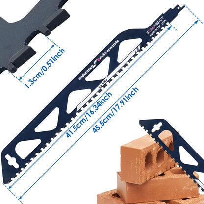 12 Inch 18 Inch Tungsten Carbide Alloy Reciprocating Saw Blade for for Hollow Cement Brick / Porous Concrete / Fiber Cement / Cutting Wood / PVC Tube