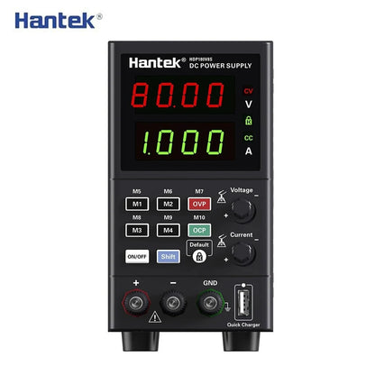 Hantek HDP180V8S DC Power Supply with Four-Digit Display USB Quick Charging Function AC 230/115V Switch 0-160V Output Voltage Overload and Overheat Protection Portable Design