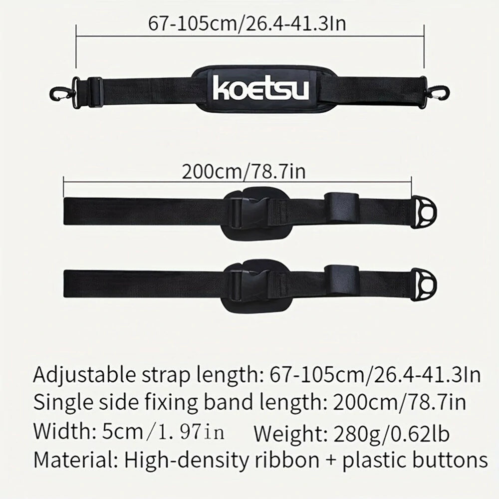 Adjustable Paddle Board Shoulder Strap Comfortable Multiple Uses Quick Release Buckles Adjustable Length Surfboard Carrying Bel