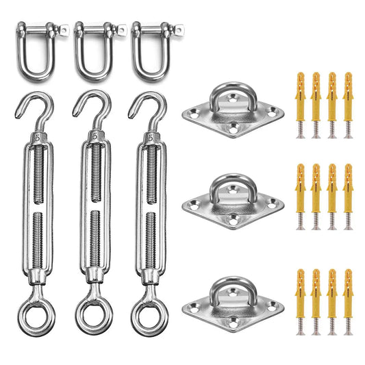 M6 Rhombus Pad Eye OC Turnbuckle D-Shackle Self-Tapping Screw with Wall Plug