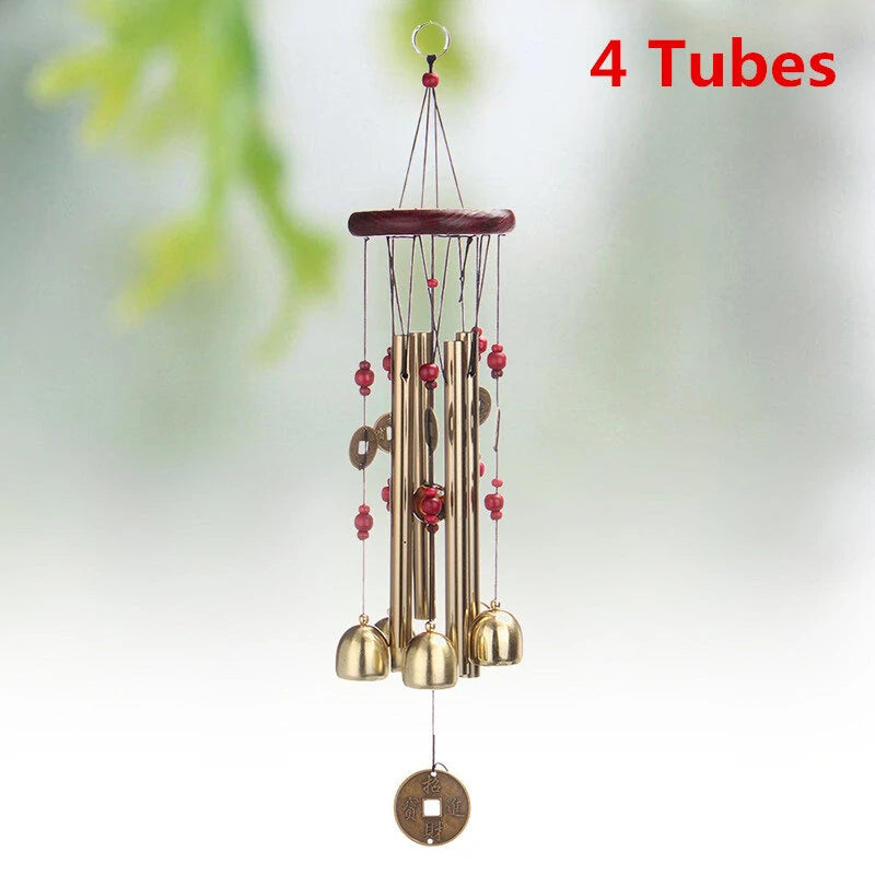 Solid Wood Bronze Metal Air Volume Multi-tube Anti-rust Copper Alloy Wind Chime