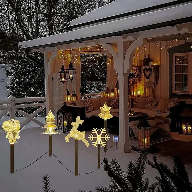 Solar Christmas Stake Light Outdoor Solar Garden Light Solar Landscape Pathway Light For Lawn Patio Yard Waterproof