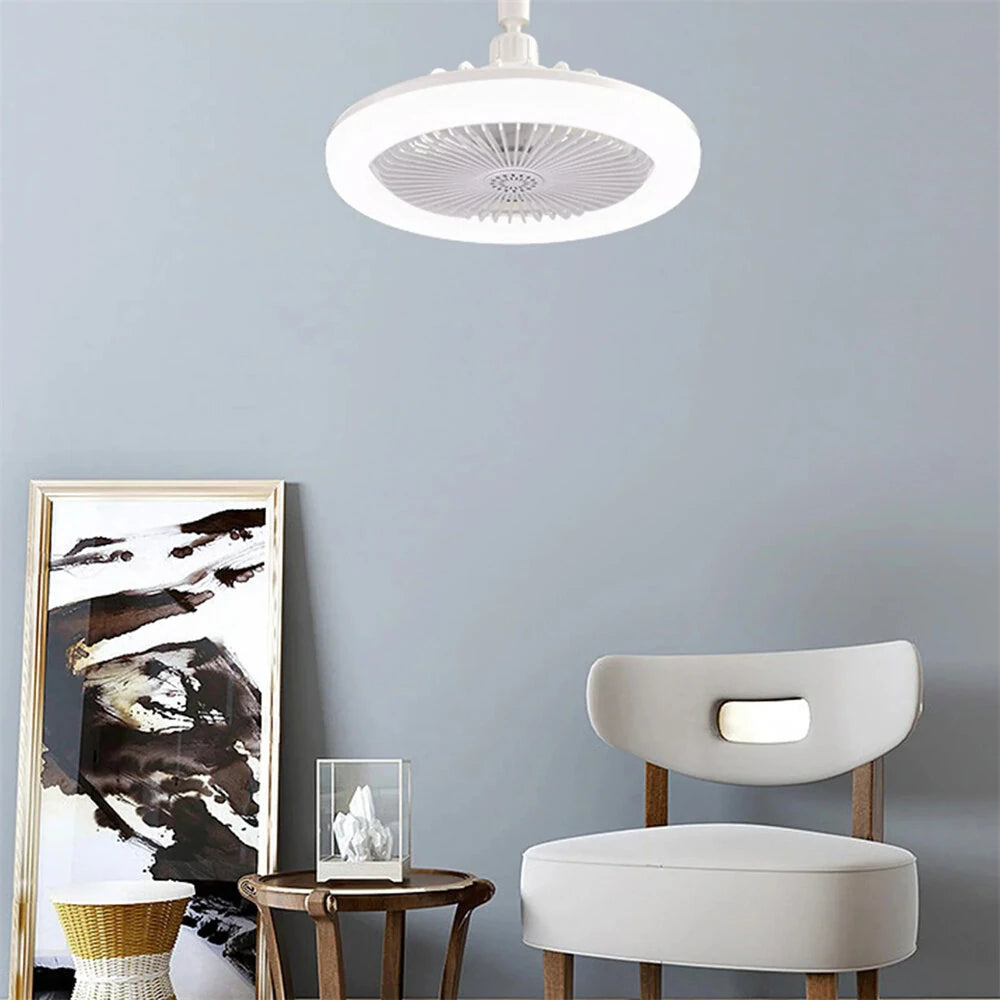 E27 Ceiling Fan Light Brightness & Color Temperature Dimmable 3-Speed Wind with Remote Control for Living Room Dining Room