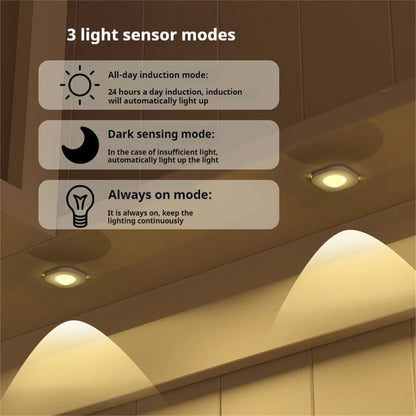 Elfeland 8Pack LED Human Body Induction Cabinet Light 3 Adjustable Light Colors  USB Powered for Kitchen Bedroom Cabinet Lighting