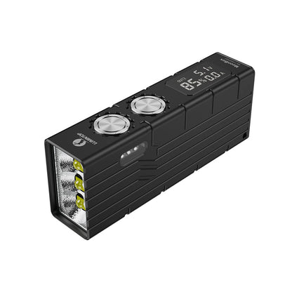 Lumintop Moonbox 10000 Lumens LED Screen 21700 Flashlight with Sideliht TYPE-C USB Rechargeable Flood Portable Clip Torch Transparent Version / Side Light Version