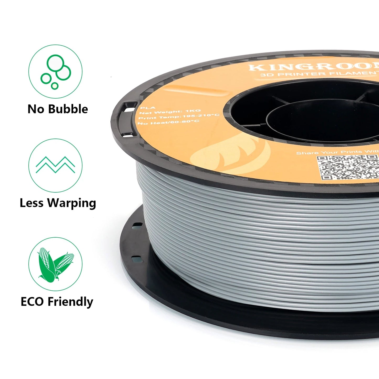 KINGROON PLA 10KG Mix Color 3D Printer Filament 1.75mm Plastic Standard 1kg/roll No Bubble for FDM 3D Printing Filaments